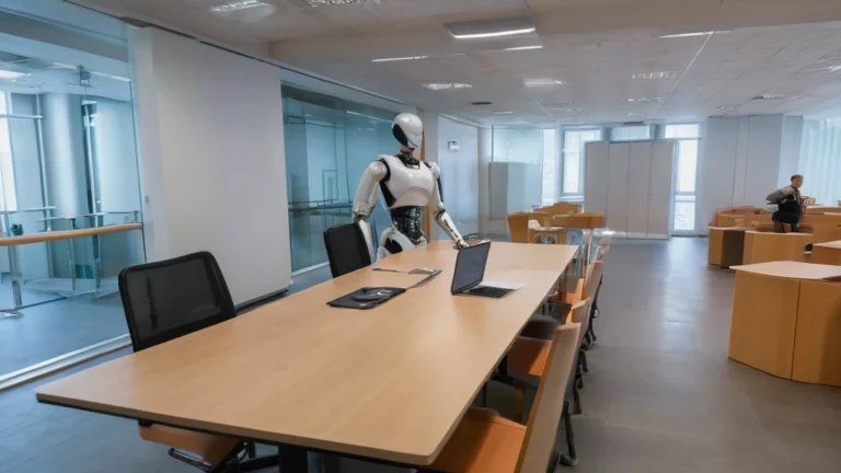 dva humanoidi spolupracuj&iacute; při pran&iacute; pr&aacute;dla v hotelu.