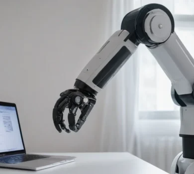 The new mixed reality interface facilitates the teleoperation of underwater robot arms.