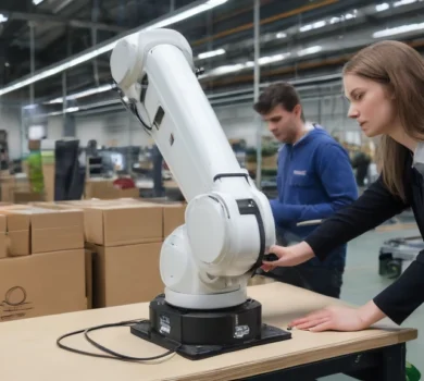 Szwedzki startup 120ft zbudował pierwsze mikrofabryki z robotami humanoidowymi